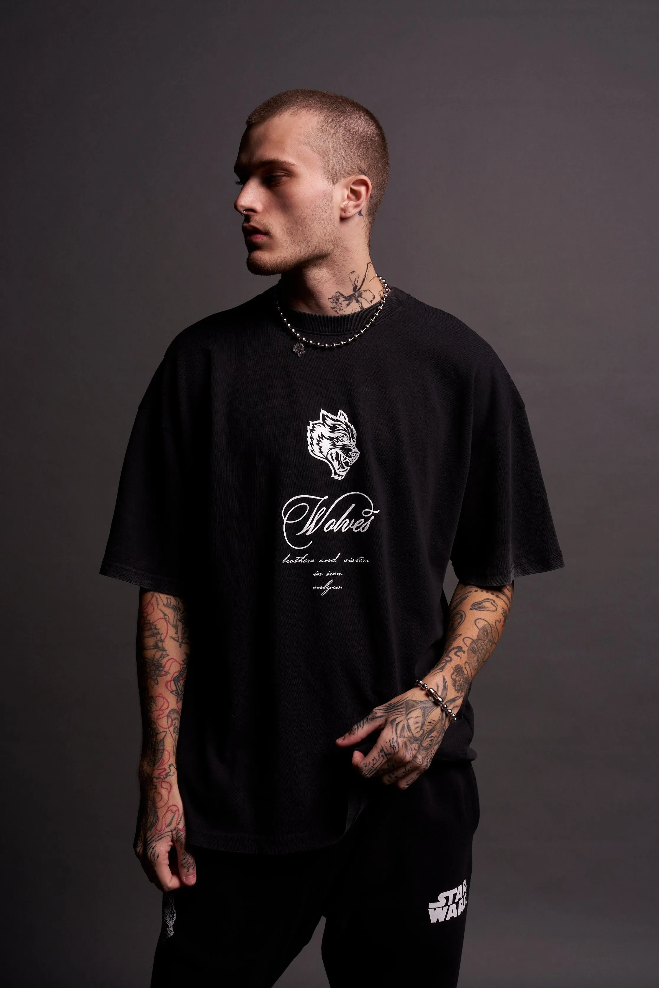 (1 OF 500) Death Star "Premium" Oversized Tee in Black