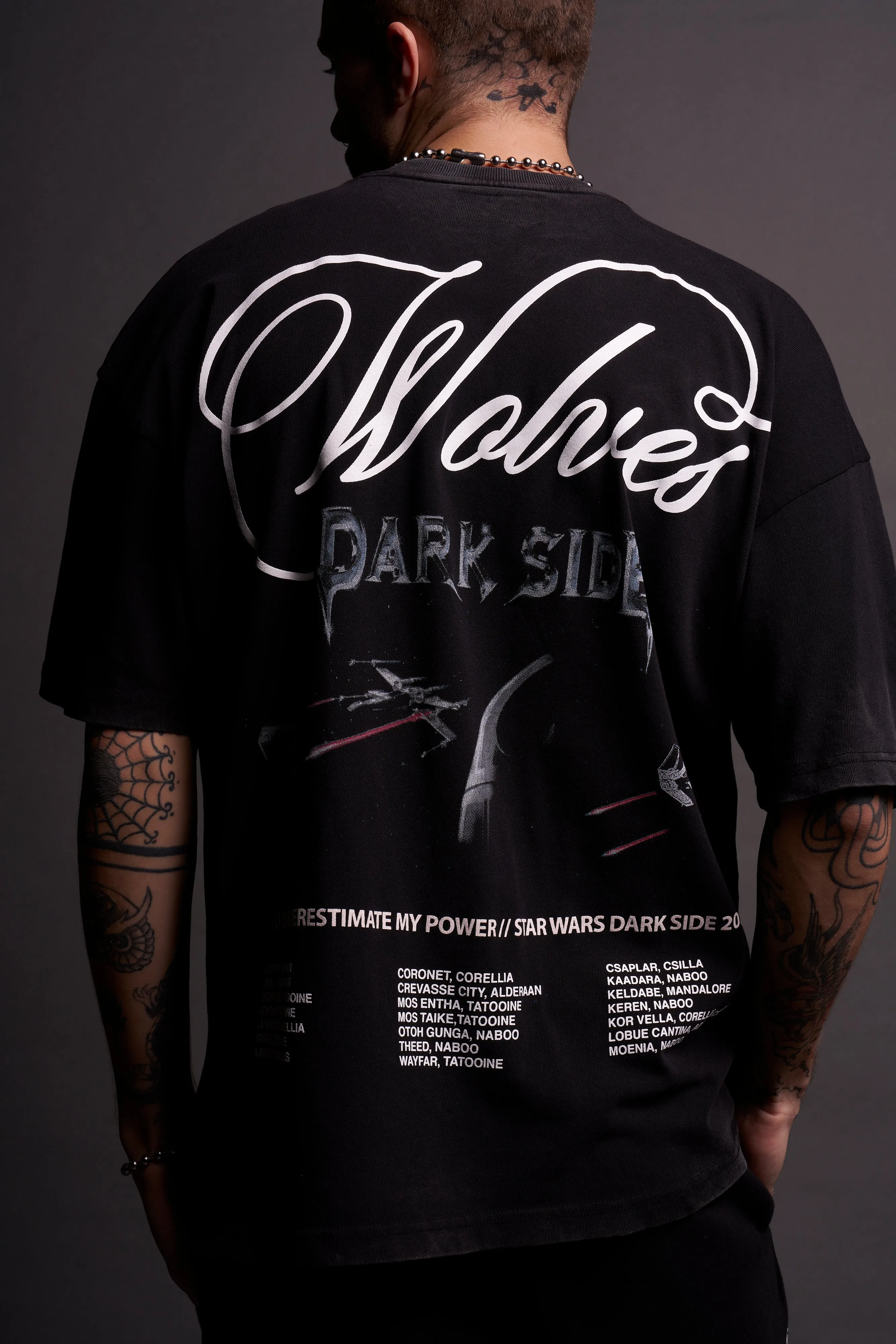 (1 OF 500) Death Star "Premium" Oversized Tee in Black