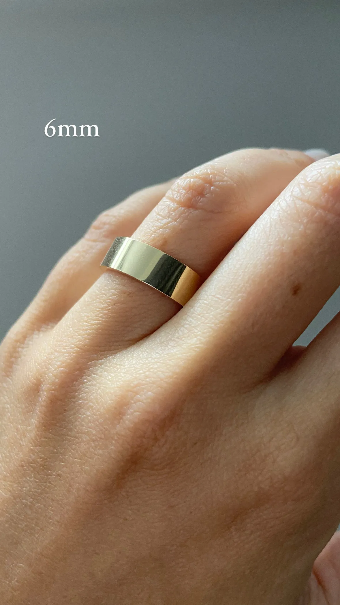 10 Karat Gold Wide Flat Cigar Band