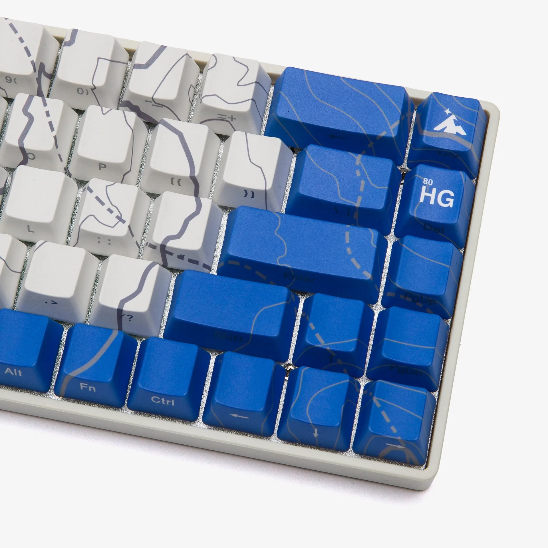 100T x HG 68 Keycaps Set - Cartograph