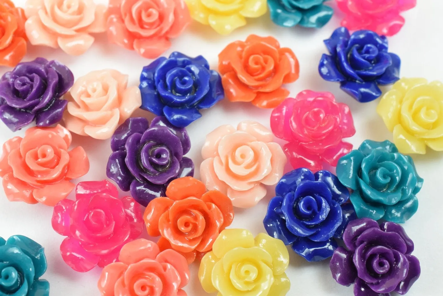 12mm Flower Cabochon Curved Back Flowers With Hole Daisy Decoration Decoden Flower Baby Shower Birthday Wedding Party Invitation For Jewelry