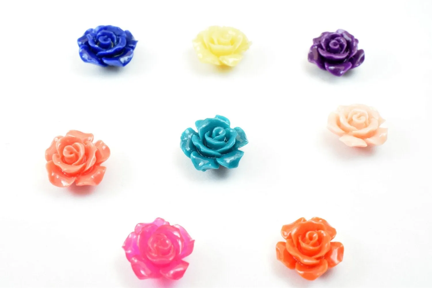 12mm Flower Cabochon Curved Back Flowers With Hole Daisy Decoration Decoden Flower Baby Shower Birthday Wedding Party Invitation For Jewelry