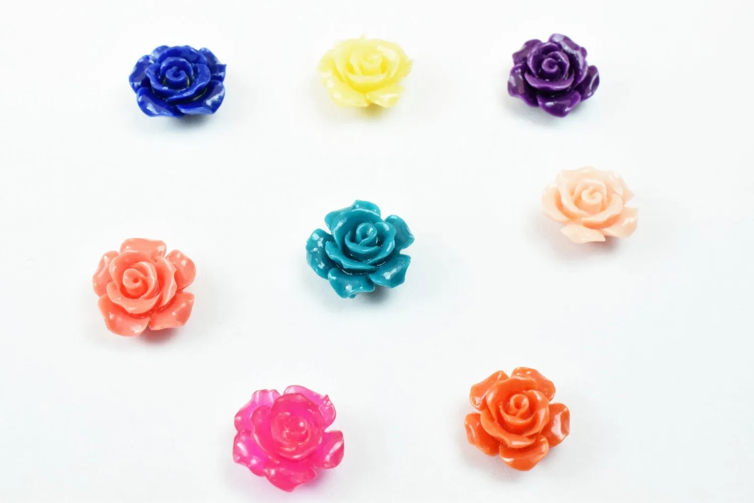 12mm Flower Cabochon Curved Back Flowers With Hole Daisy Decoration Decoden Flower Baby Shower Birthday Wedding Party Invitation For Jewelry