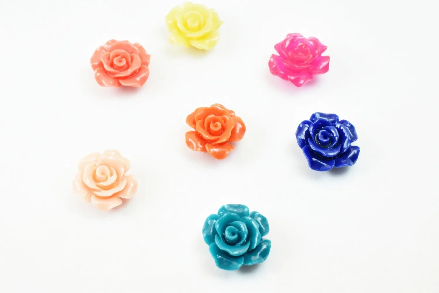 12mm Flower Cabochon Curved Back Flowers With Hole Daisy Decoration Decoden Flower Baby Shower Birthday Wedding Party Invitation For Jewelry