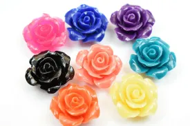 15mm Flower Cabochon Curved Back Flowers With Hole Daisy Decoration Decoden Baby Shower Birthday Wedding Party Invitation For Jewelry 10 PCs
