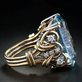 18k Gold & Silver Knot Ring