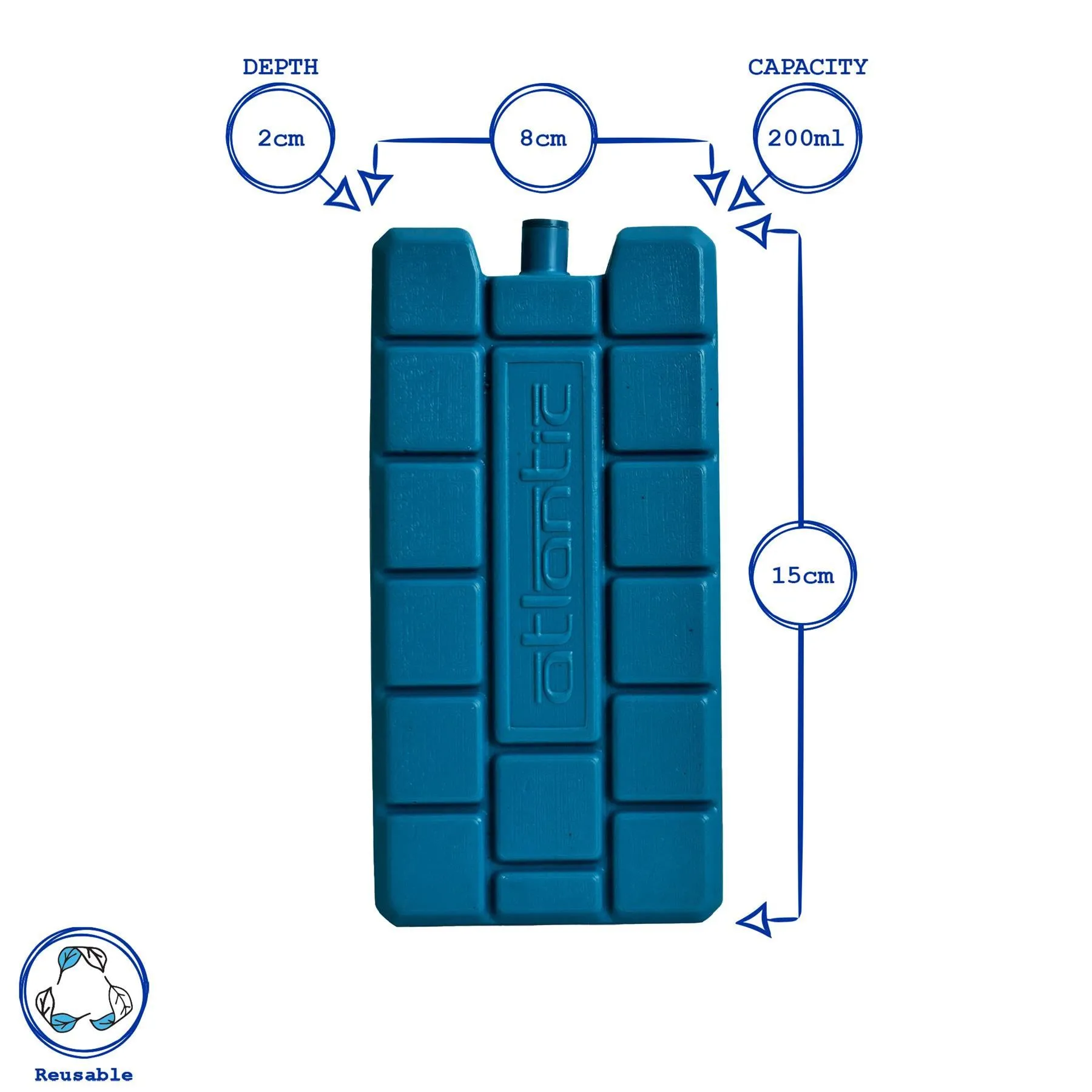 200ml Freezer Blocks - Pack of 6 - By Atlantic