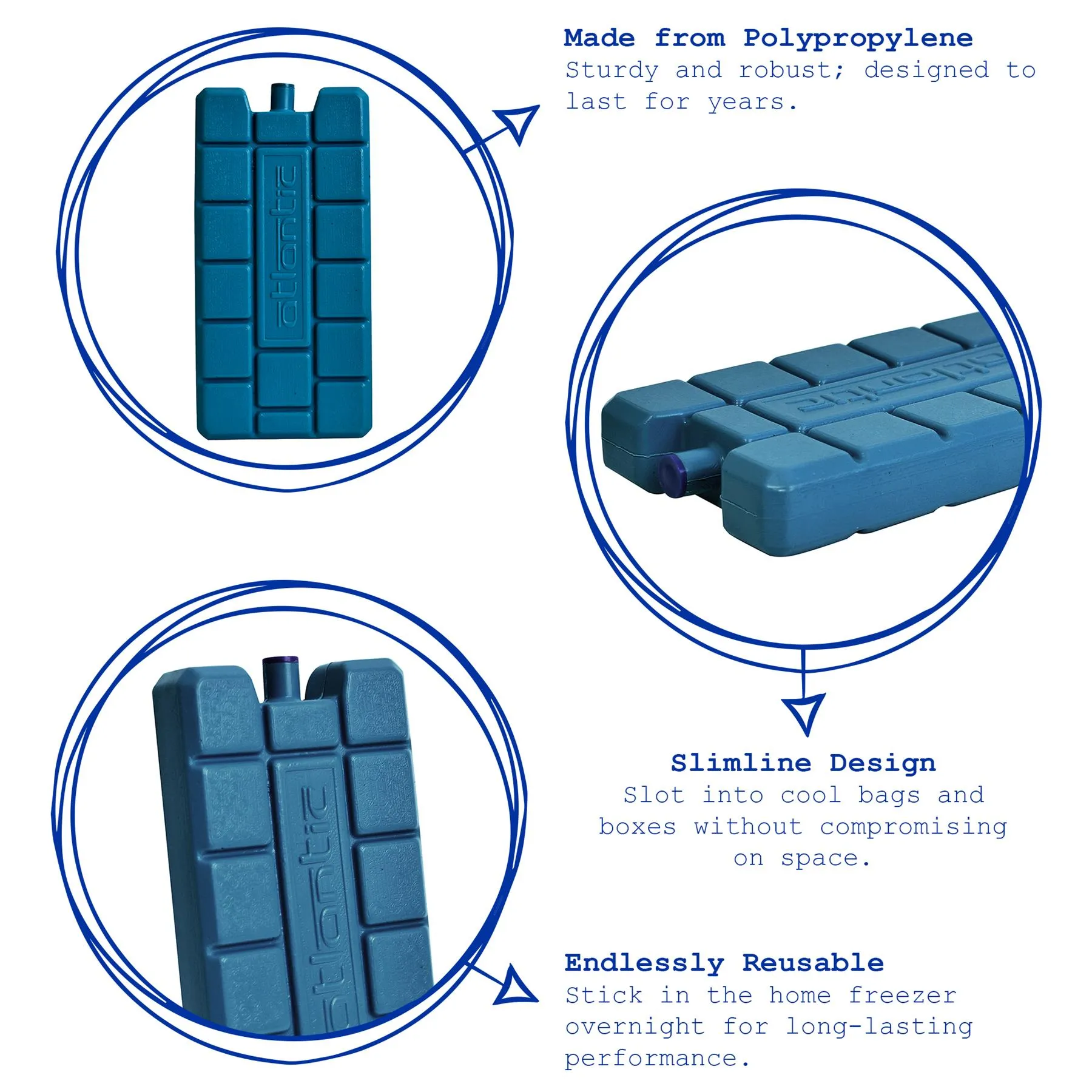 200ml Freezer Blocks - Pack of 6 - By Atlantic