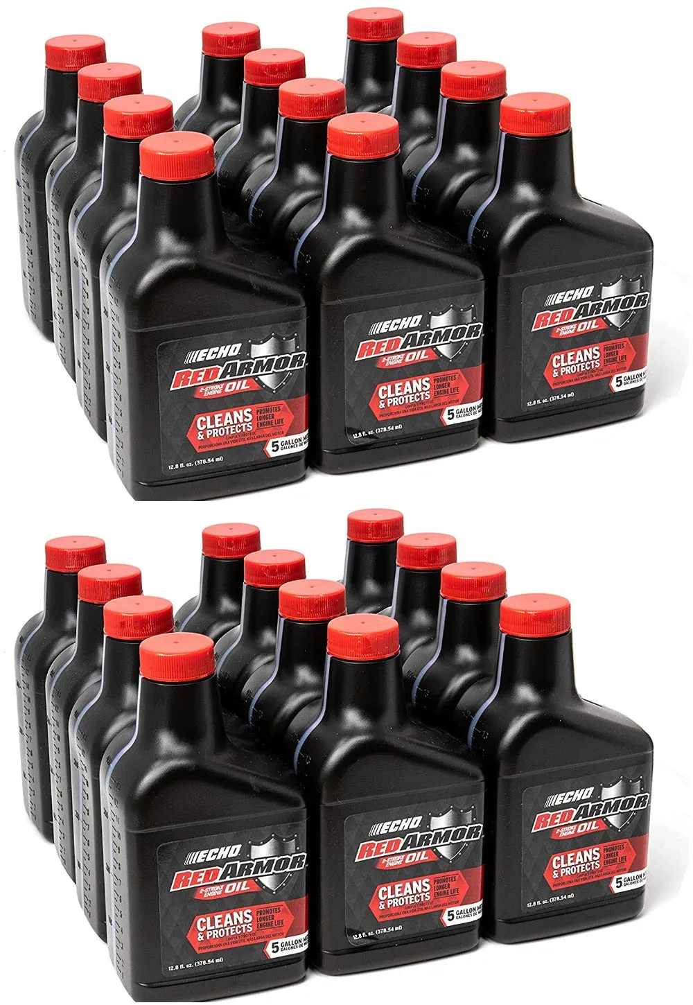 (24 Pack) 13 oz: 5 Gallon Mix ECHO Red Armor 2-Cycle Oil 6550005