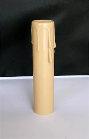 4" Antique Ivory Plastic w/ Antique Drip, Candelabra Base