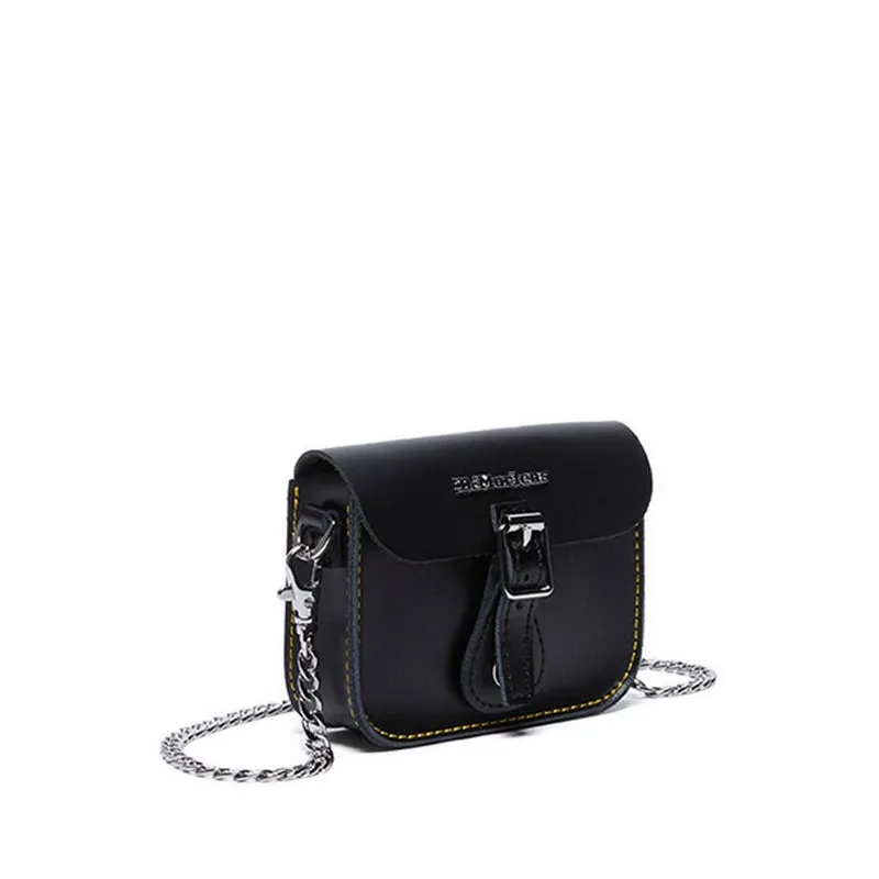 5" Satchel Bag Black Kiev Smooth