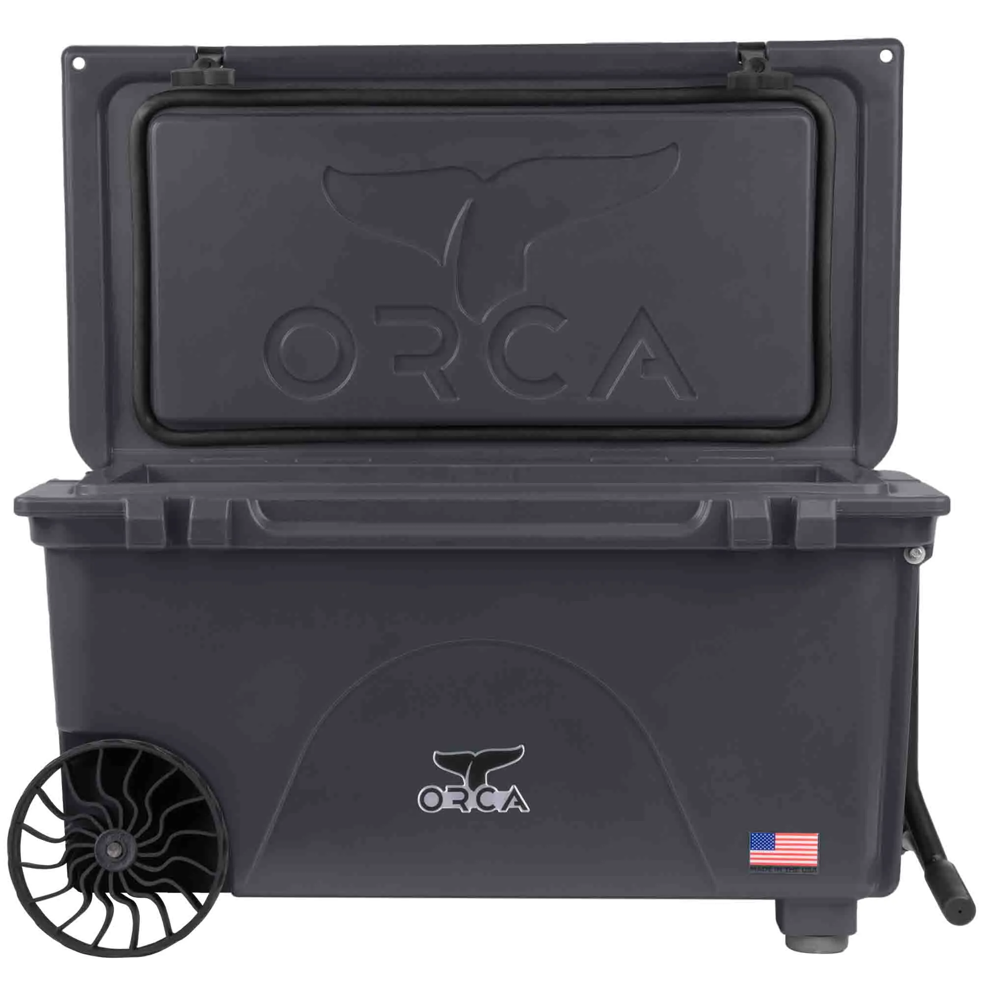 65 Quart Wheeled Cooler Charcoal