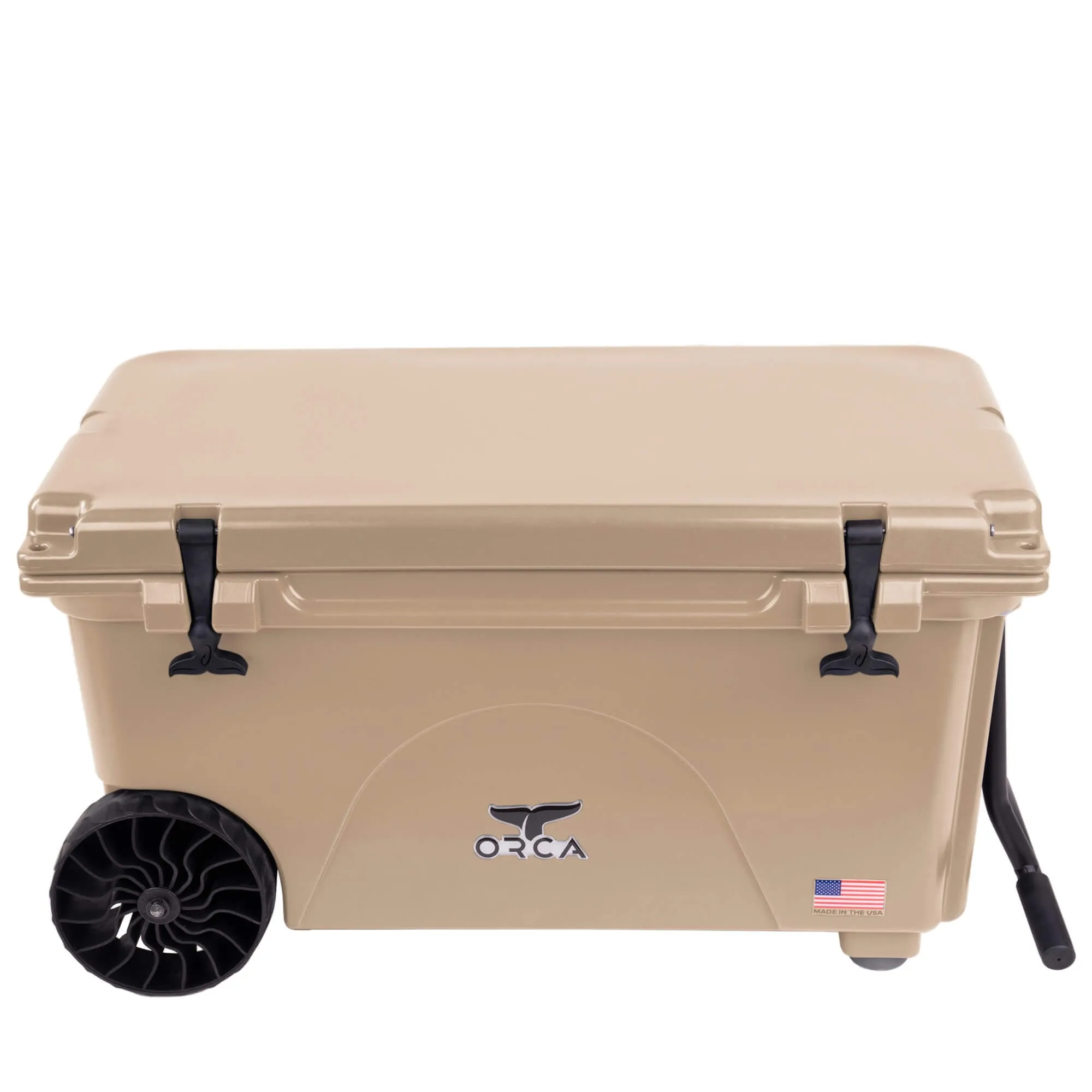 65 Quart Wheeled Cooler Tan