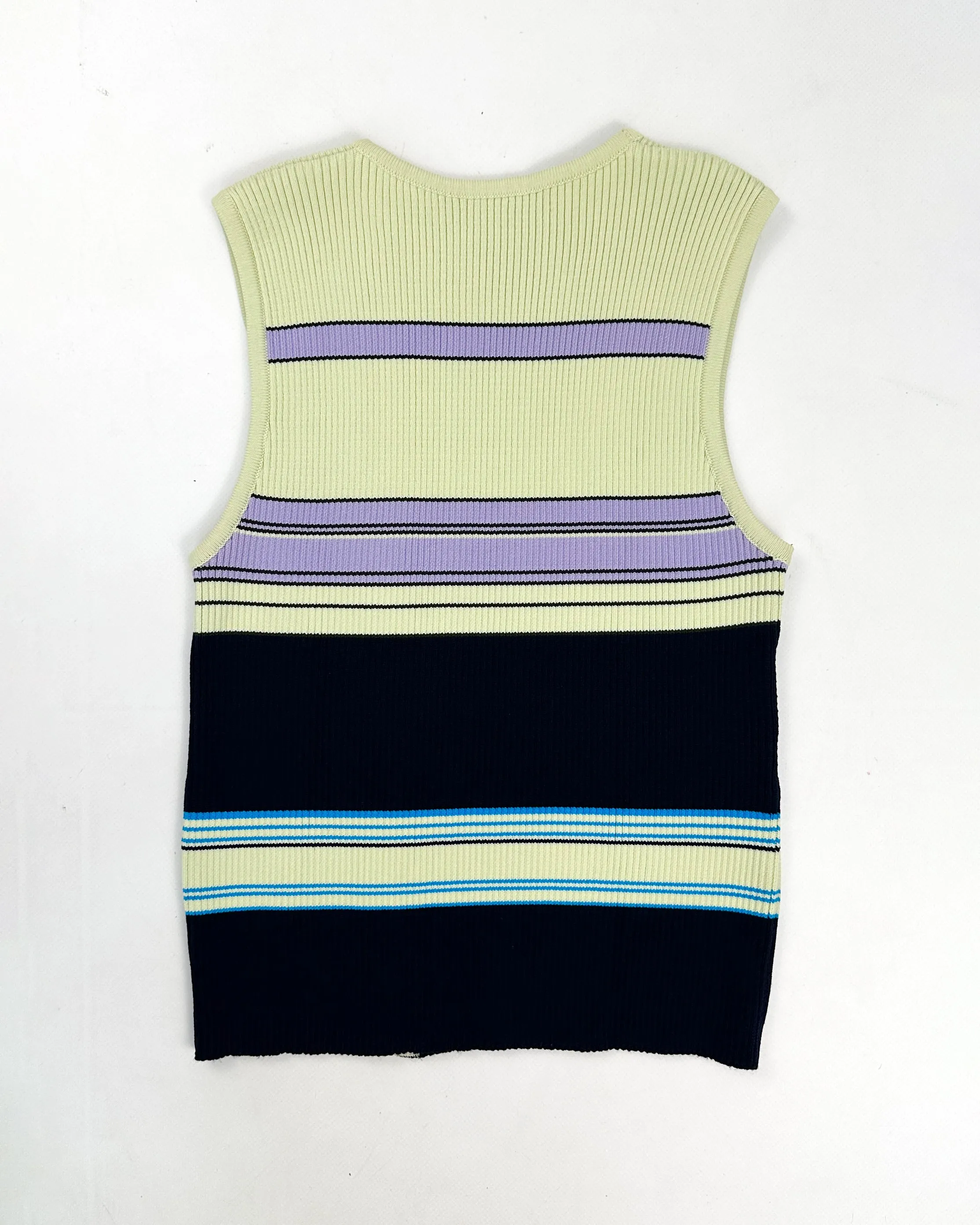 Amaya Arzuaga Off-Centered Zip Elastic Top 1990's