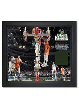 Artsman Milwaukee Bucks Court Frame Championship Key Moment #1- Giannis