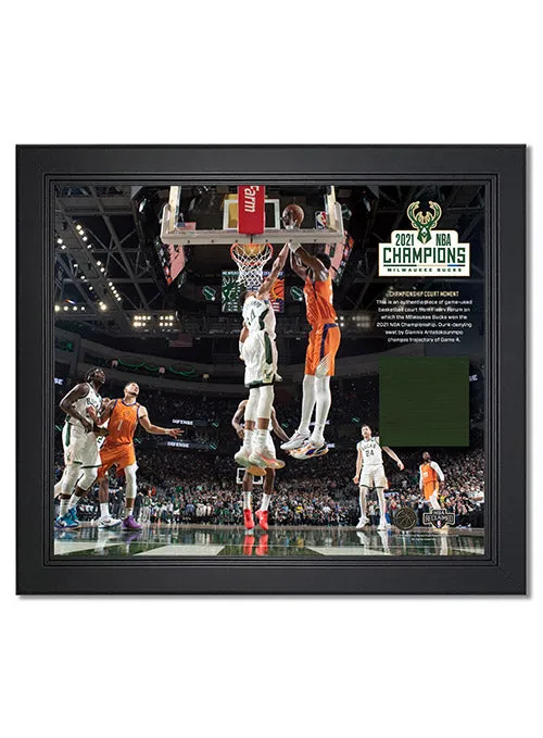 Artsman Milwaukee Bucks Court Frame Championship Key Moment #1- Giannis