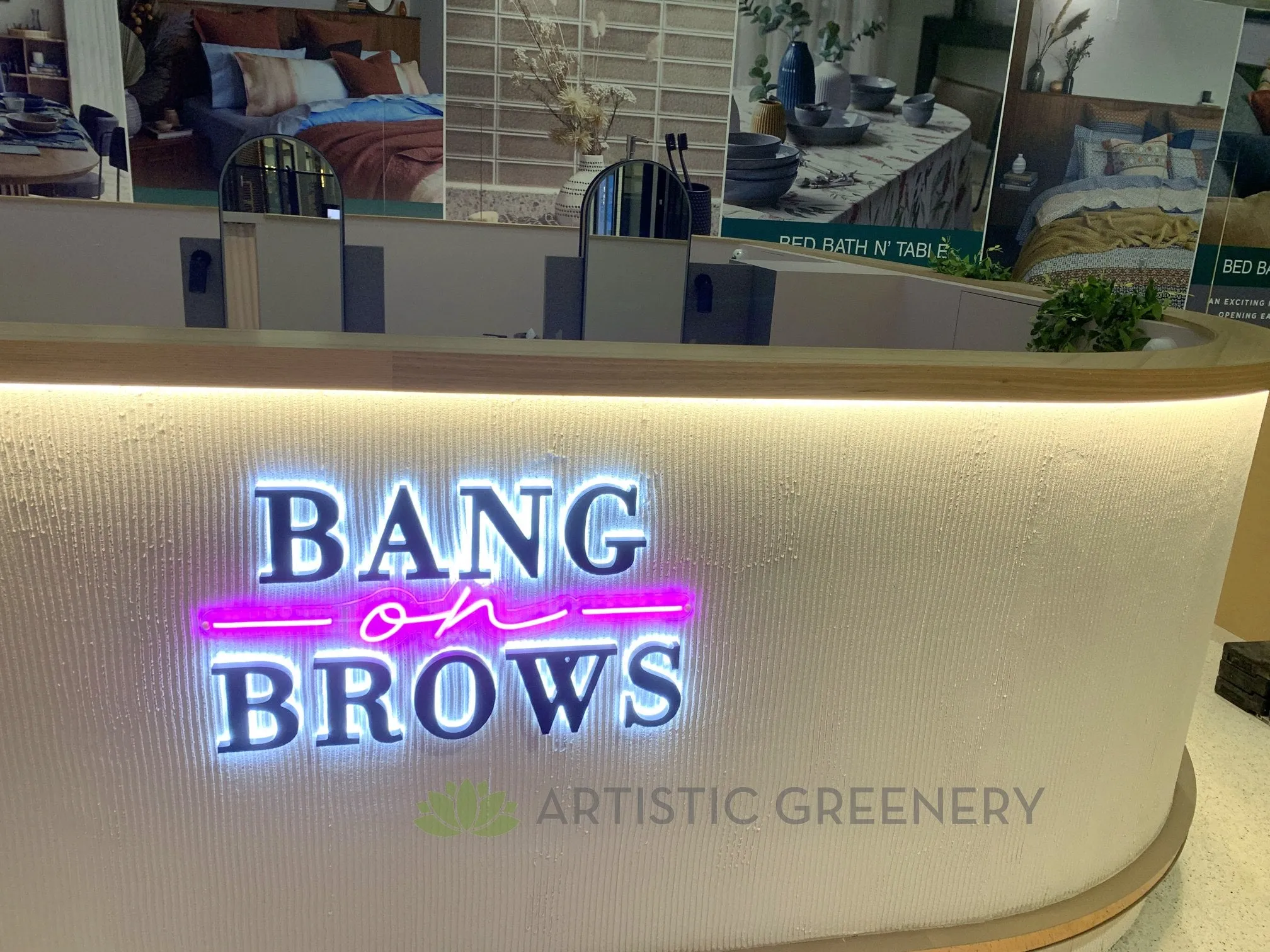 Bang on Brows (Booragoon) - Greenery Decoration for Kiosk