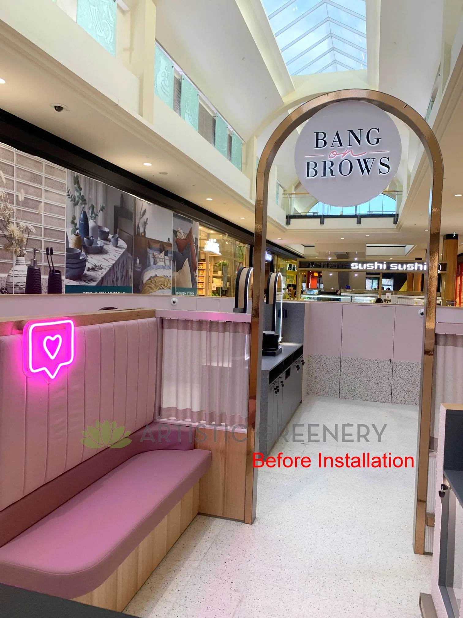 Bang on Brows (Booragoon) - Greenery Decoration for Kiosk