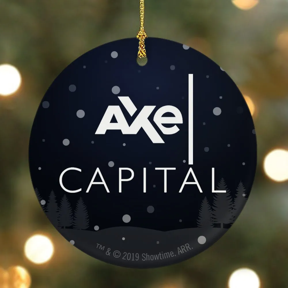 Billions Axe Capital Stacked Logo Round Ceramic Ornament
