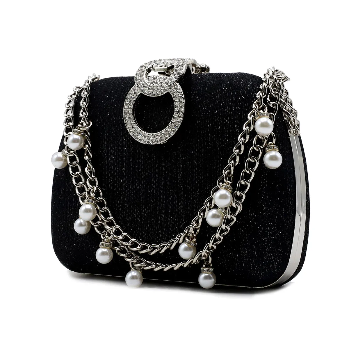 Black Fancy Clutch C00C20235