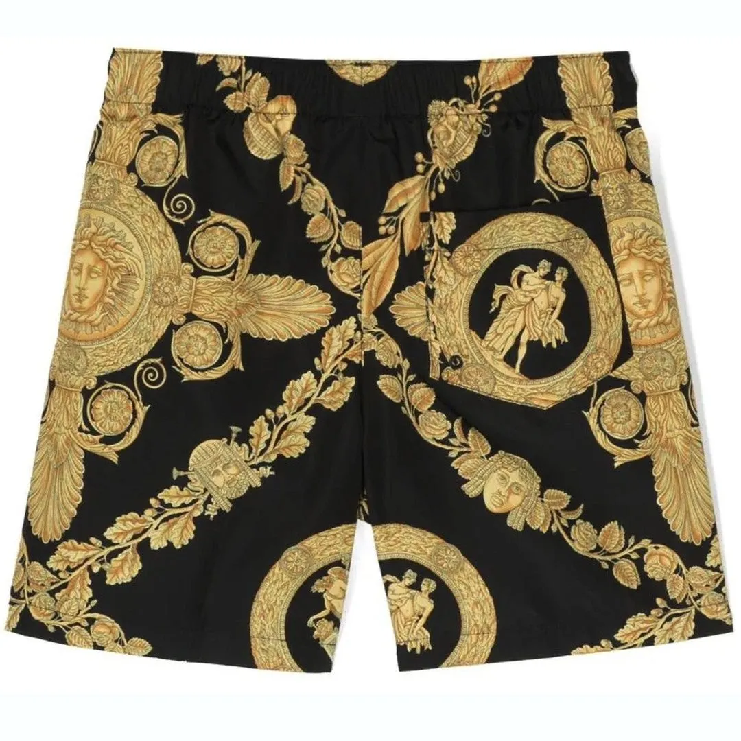 Black Maschera Baroque Swim Shorts