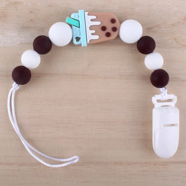 Bubble Tea Paci Clip & Teether