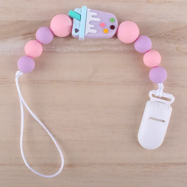 Bubble Tea Paci Clip & Teether