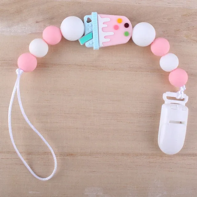 Bubble Tea Paci Clip & Teether