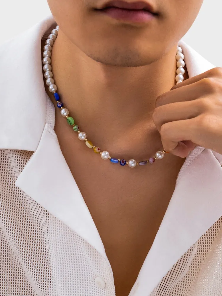 Colorfull Pearl Beach Choker