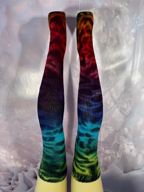 Chic Colors of Love Thigh High Socks - Vibrant & Stylish Stockings for All Occasions