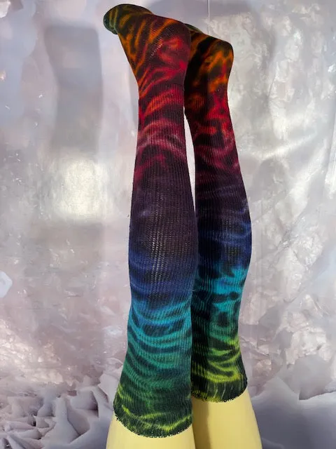 Chic Colors of Love Thigh High Socks - Vibrant & Stylish Stockings for All Occasions