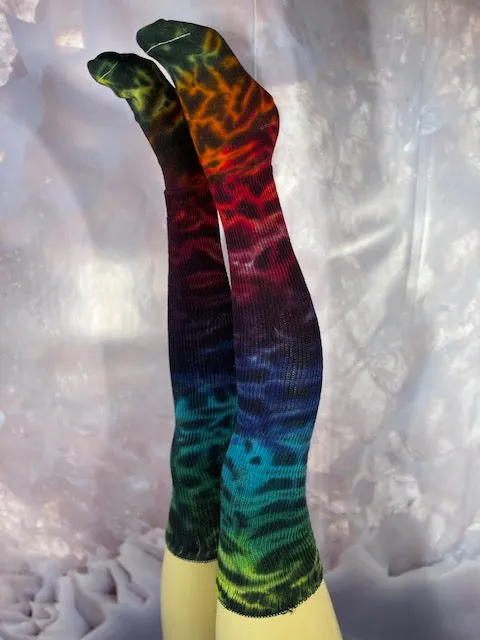 Chic Colors of Love Thigh High Socks - Vibrant & Stylish Stockings for All Occasions