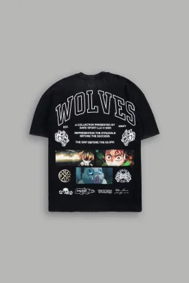 Don't Give Up "Premium" Oversized Tee in Black