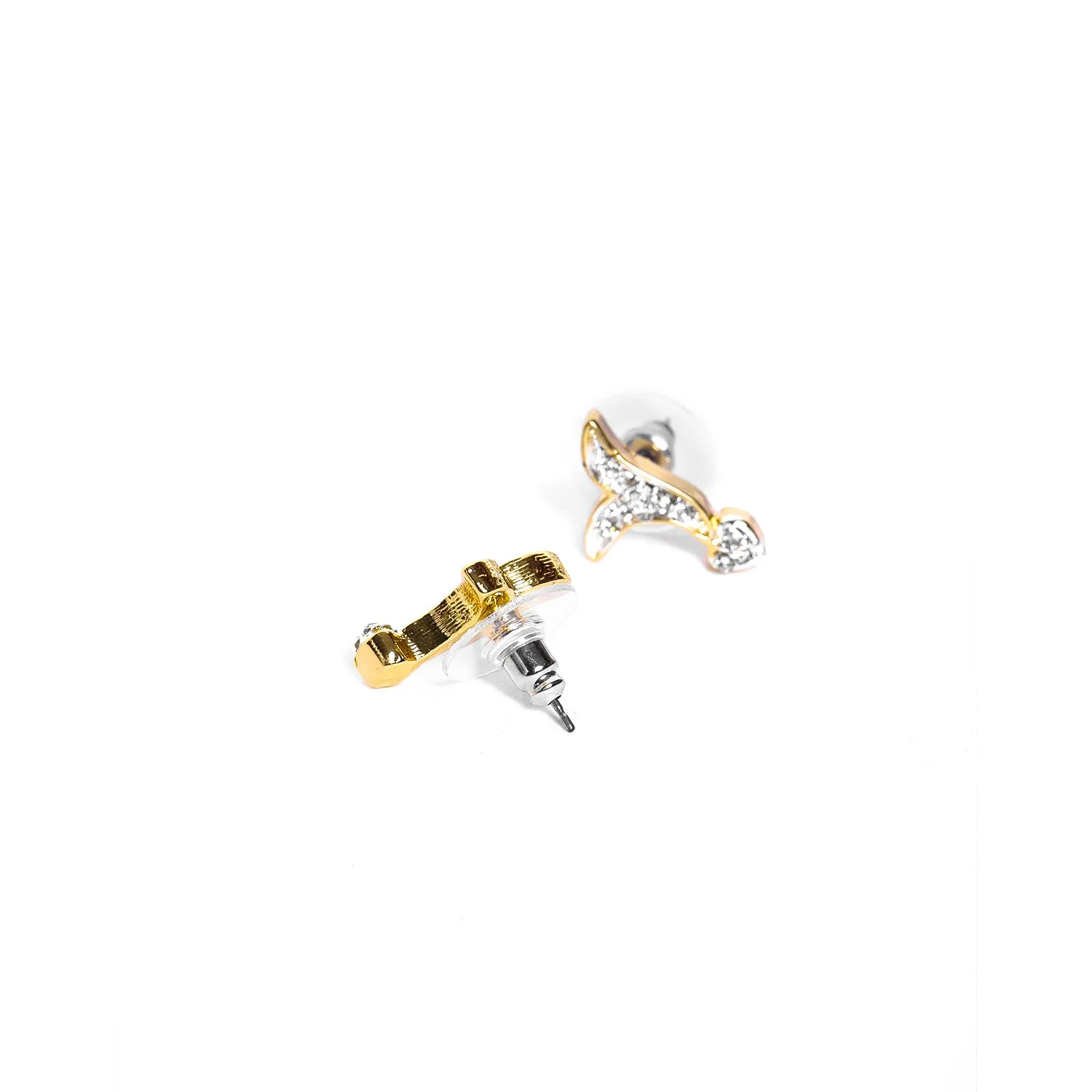 Estele Gold & Rhodium Plated Shimmering Mangalsutra Necklace Set for Women