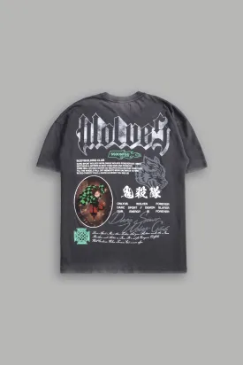 Falling "Premium" Oversized Tee in Wolf Gray