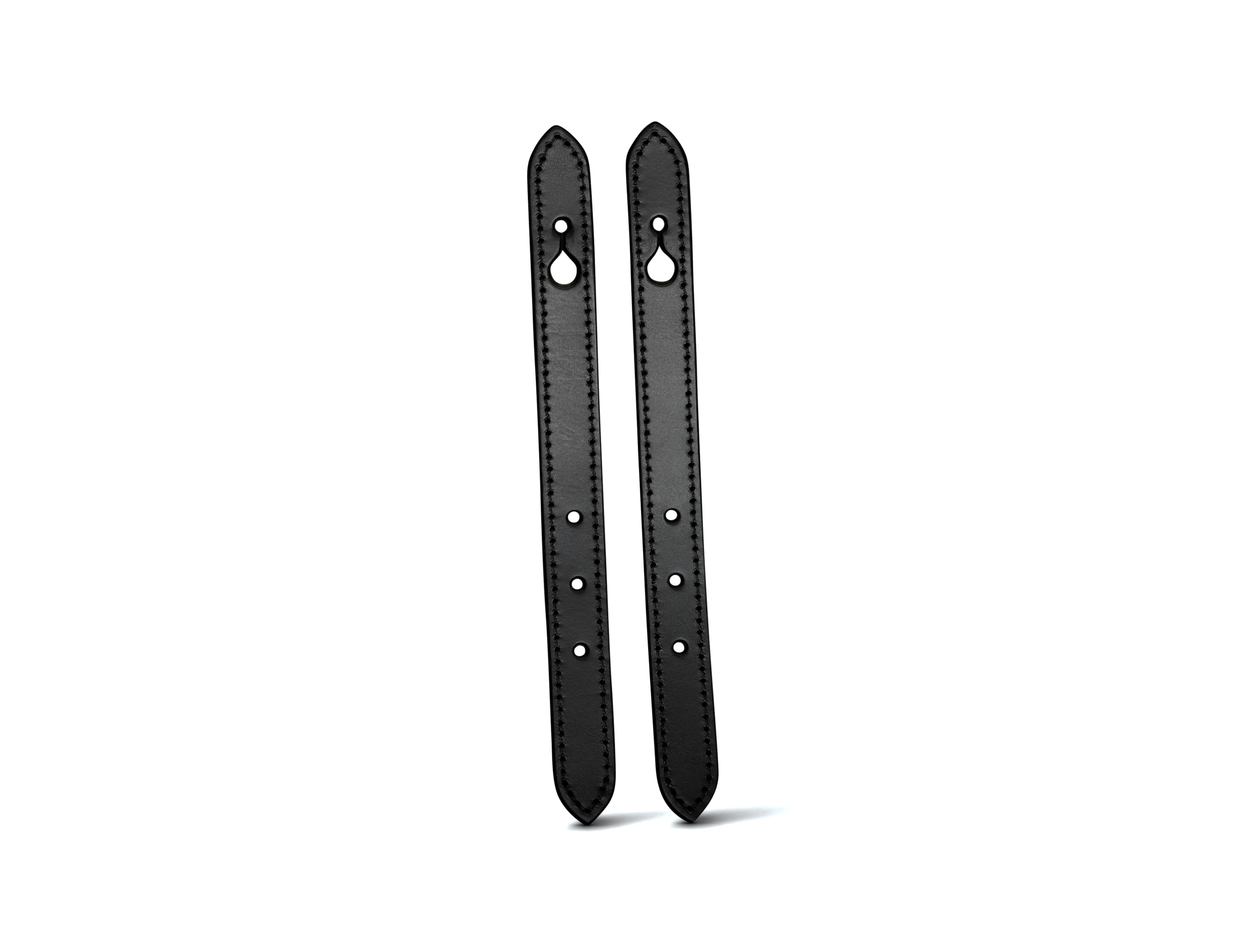 Front Straps - Black Leather / Eventer MKII (Pair)