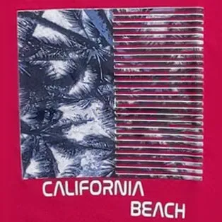 FX - Kids 'Deep Pink' Beach Printed Cotton T-Shirt Fx146