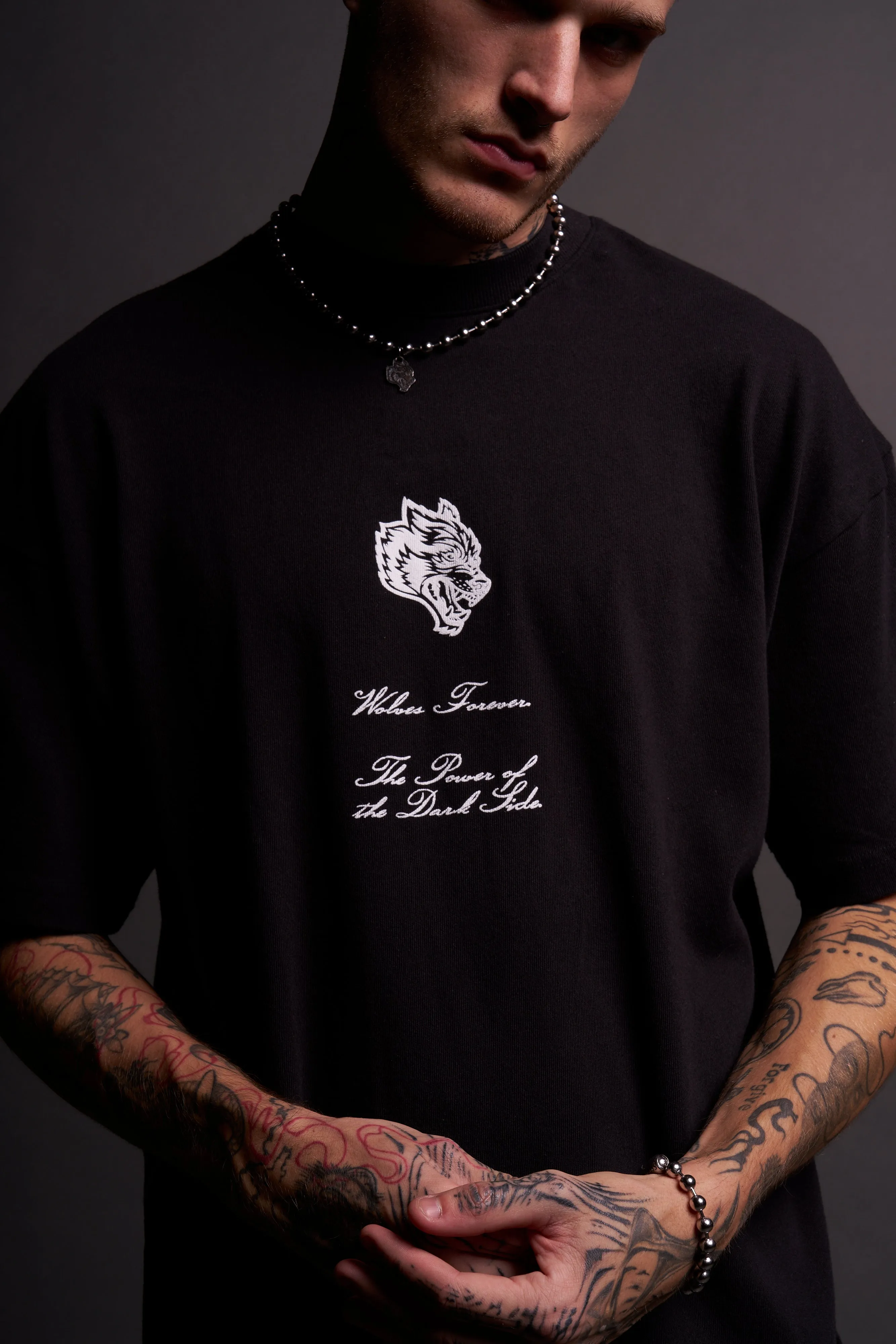 Grievous "Side By Side" Oversized Tee in Black