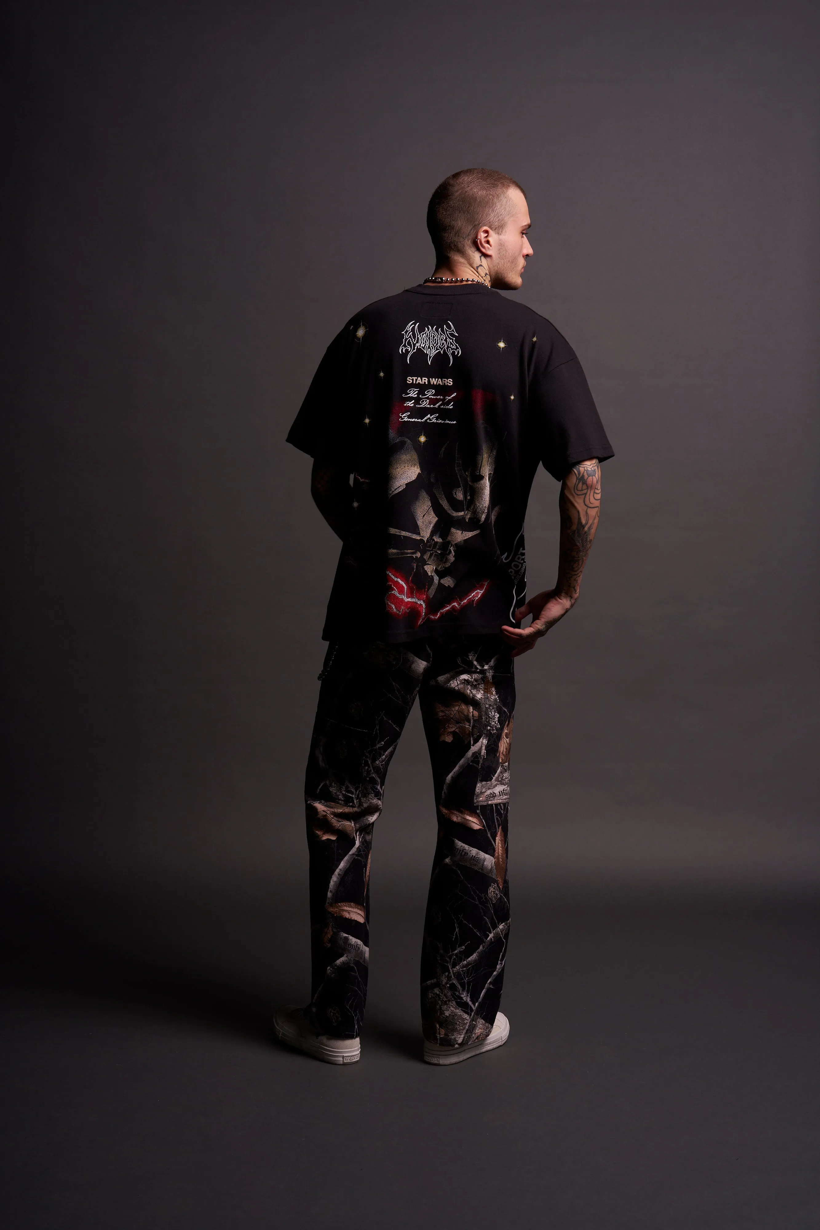 Grievous "Side By Side" Oversized Tee in Black