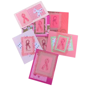Handmade Breast Cancer Awareness Cards (set of 5)