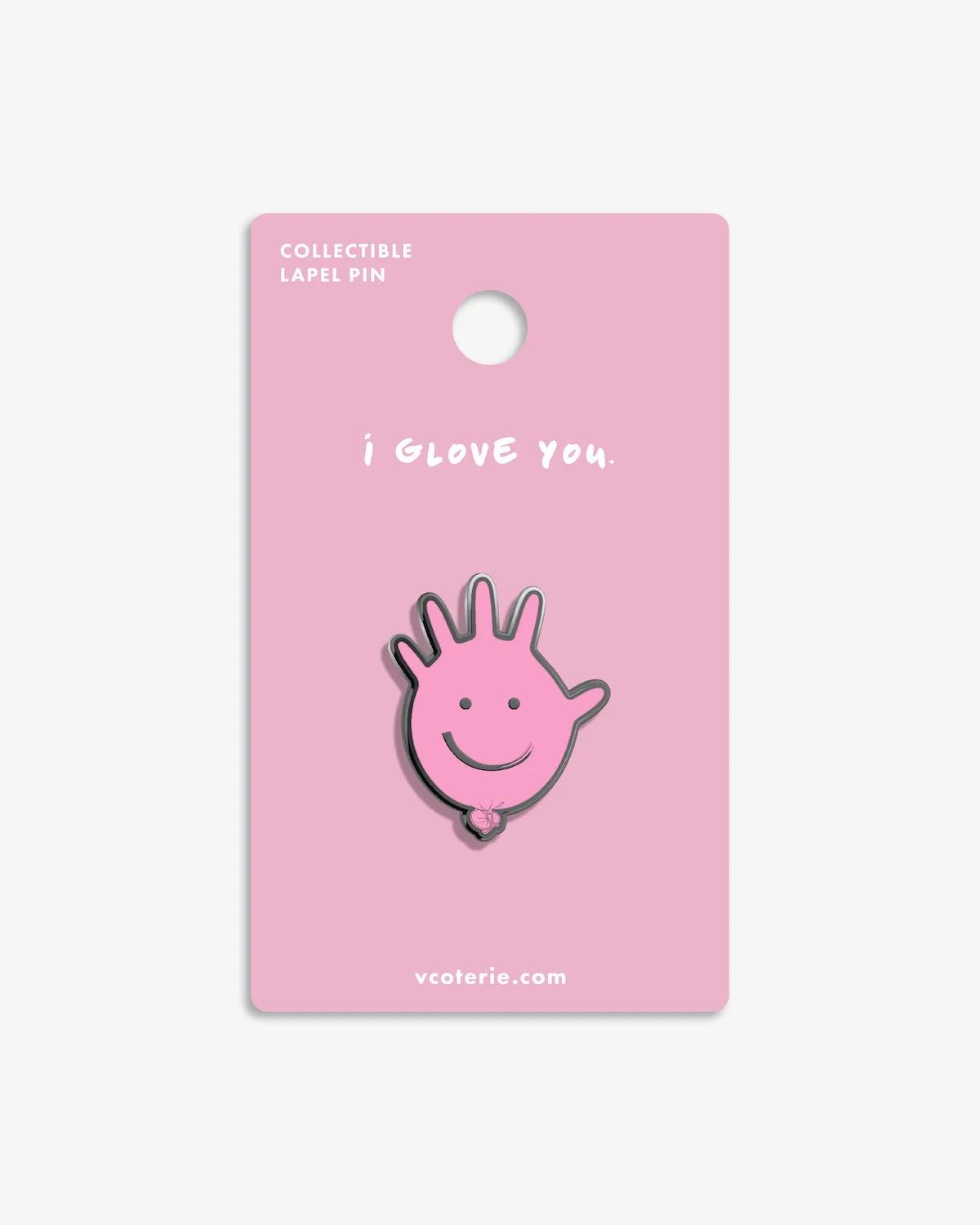 I Love You Doug the Glove Greeting Lapel Pin