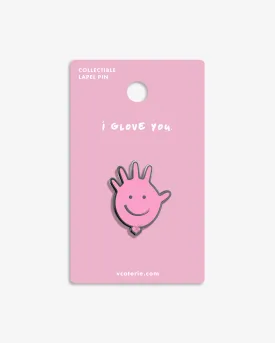 I Love You Doug the Glove Greeting Lapel Pin
