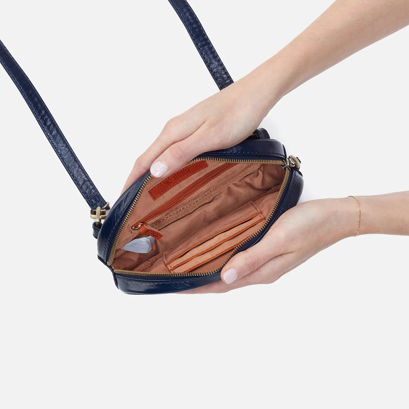 Kerry Belt Bag in Polished Leather - Nightshade