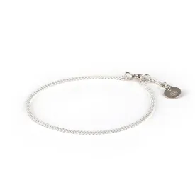 Maida Silver Curb Chain Bracelet