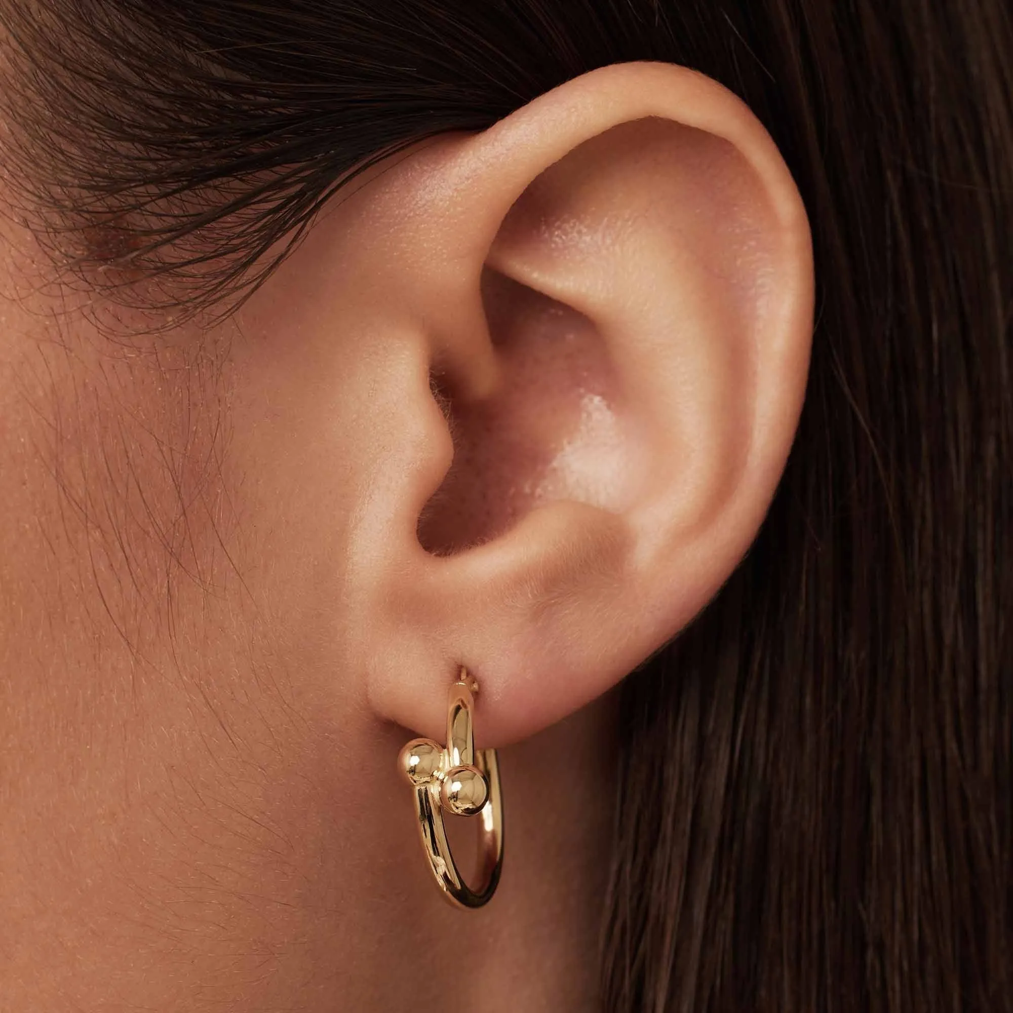 Monceau Mirell 14 karat gold hoop earrings (16.5 mm)