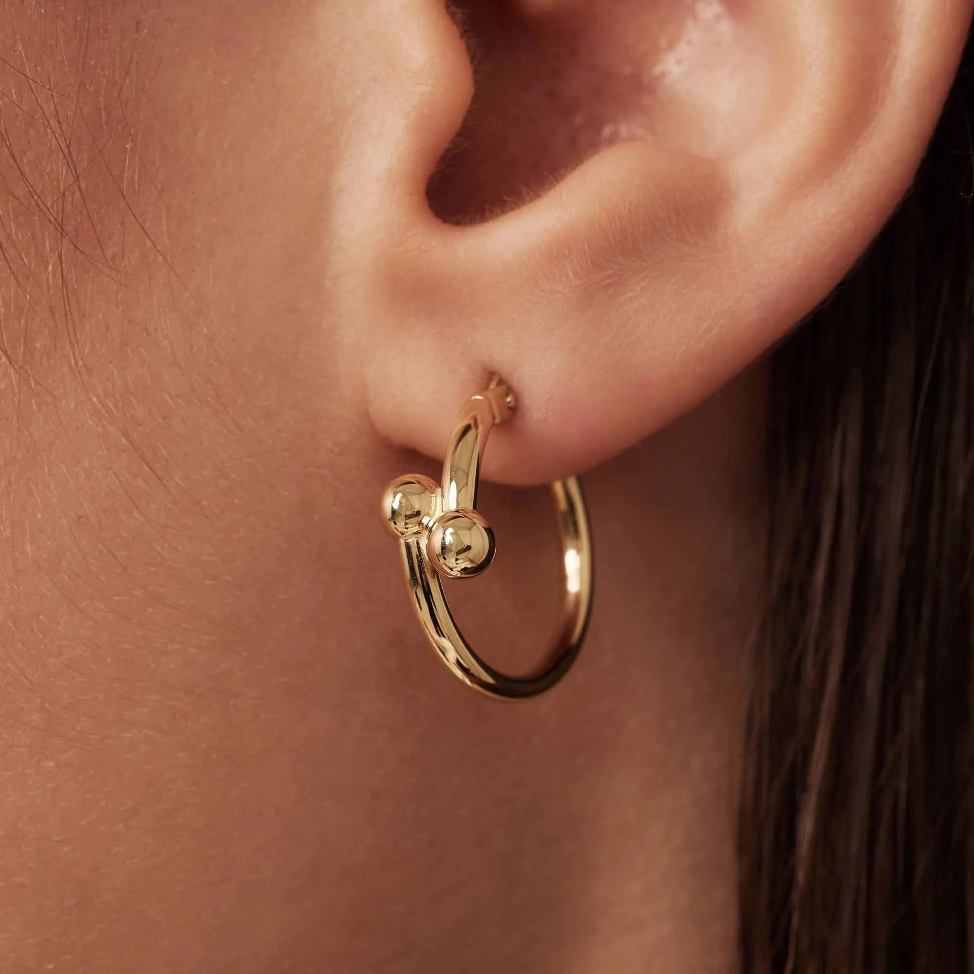 Monceau Mirell 14 karat gold hoop earrings (16.5 mm)