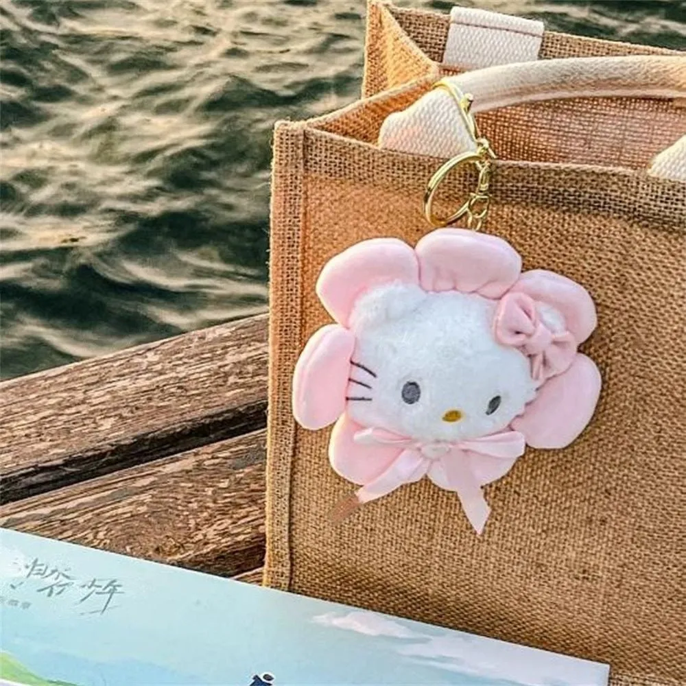 Niche Ins Cute Kitty Sun Flower Pendant Bag Bag Pendant Backpack Key Chain Student Girlfriends Gift