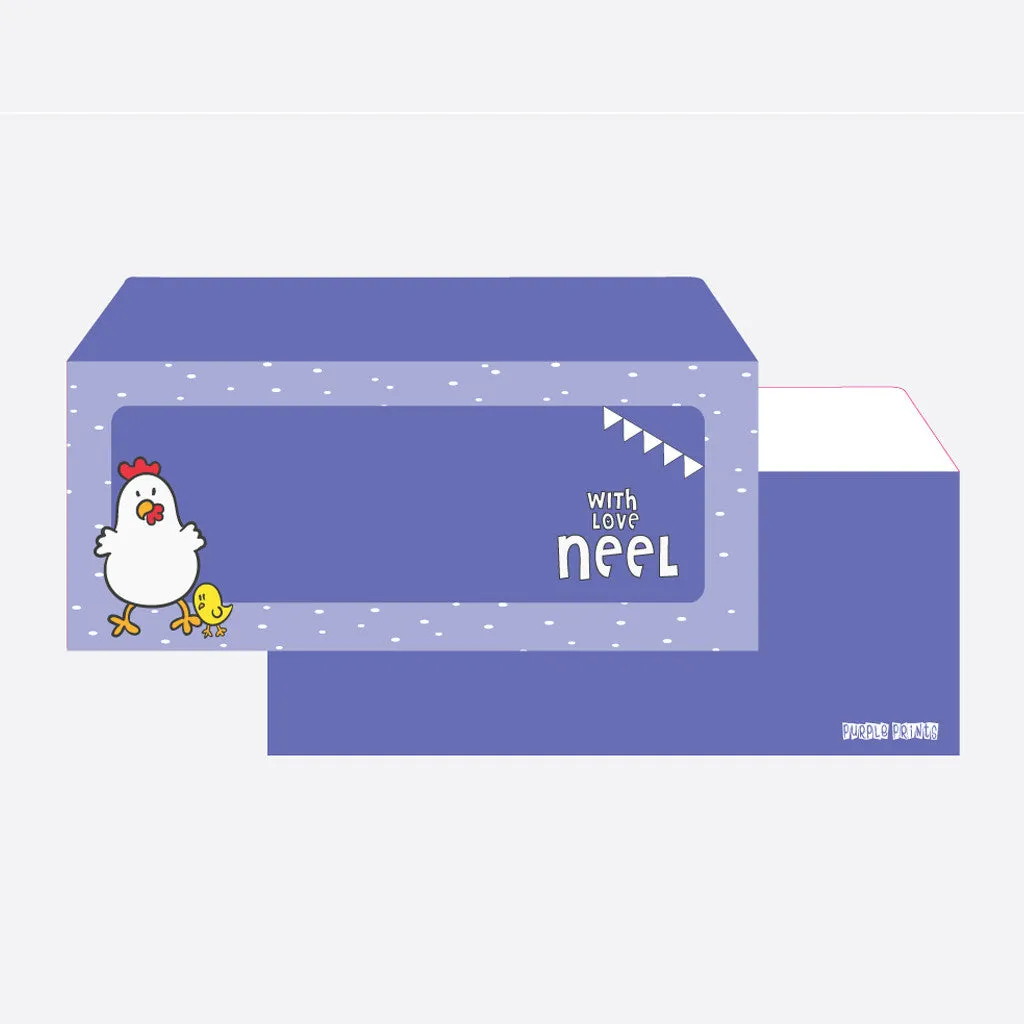 Personalised Envelopes - Farm Animal, Set of 24