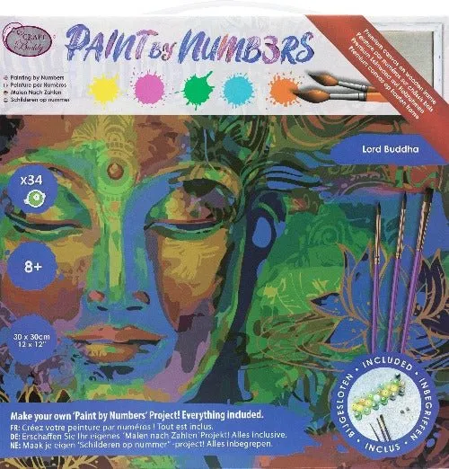 "Lord Buddha" Paint By Numb3rs Kit 30x30cm