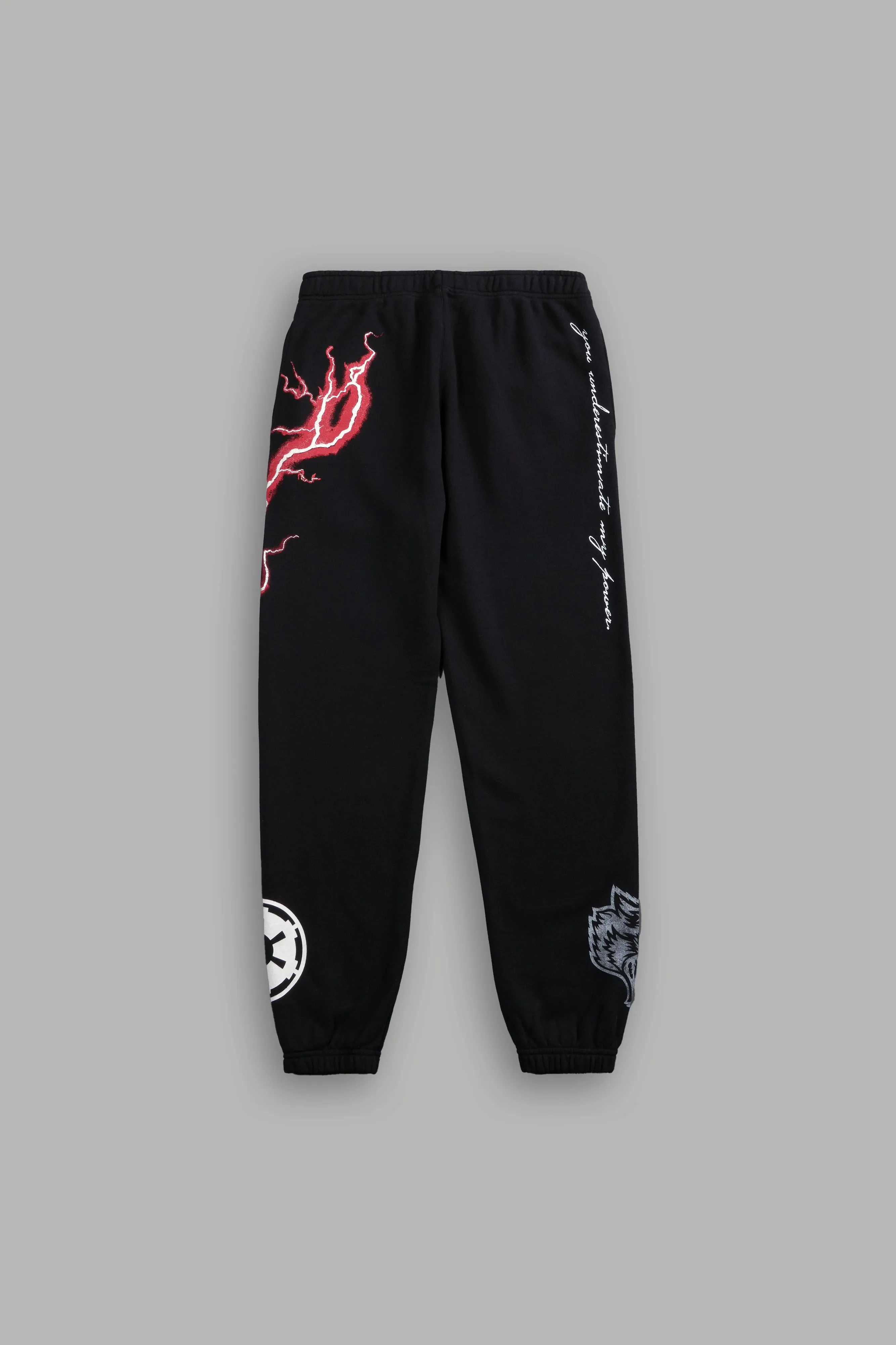 Ride The Lightning Post Lounge Sweats in Black